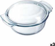 Pyrex Ovenschaal Classic Vidrio Met Deksel Transparant Glas 33 x 26 x 12 cm (3 Stuks)