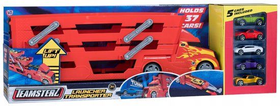Teamsterz Launcher Transporter met 5 metalen auto's