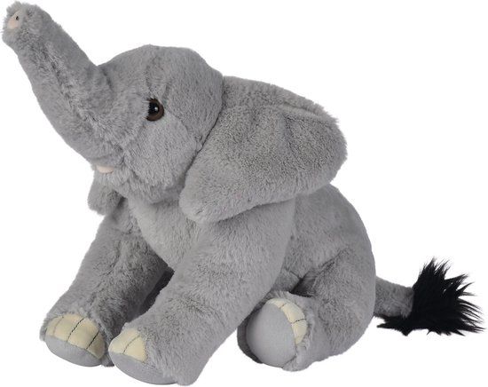 Simba Disney - National Geographic - Olifant - Knuffel - 25cm - Grijs