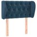 VidaXL Hoofdbord met randen 83x23x78/88 cm fluweel donkerblauw