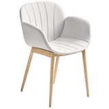 Beliani Alice - Eetkamerstoel set van 2 - Grijs - Polyester
