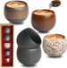 Set de tasses à expresso, 5 pièces, 50 ml - céramique épaisse - sans anse - grès de haute qualité - cadeau pour femmes et hommes.