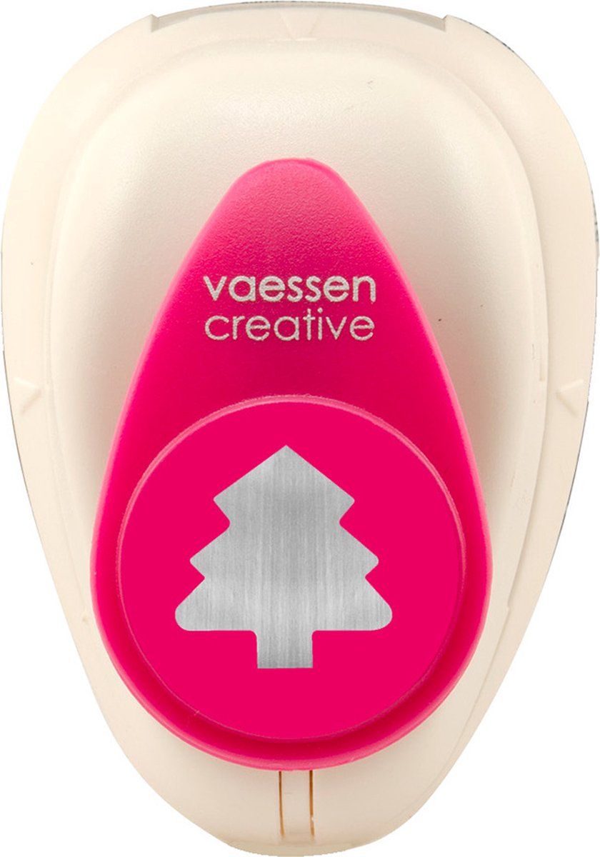 Vaessen Creative Figuurpons Small Denneboom 1 Ø1,5cm - wit