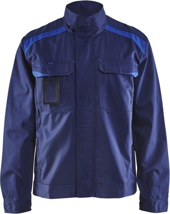 Blåkläder 4054-1800 Industriejack Ongevoerd Marineblauw/Korenblauw Maat XXXL