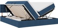 vidaXL Opbergbed met matras, blauw, 200 x 200 cm, kunstleer
