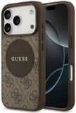 Guess Case 4G Circle Classic Logo Voor iPhone 17 Pro Magsafe Case Luxury Zwart