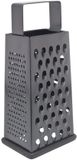 Merkloos Rasp - 4-zijdig - mat zwart - RVS - antislip bodem - 11x9x24 cm