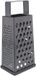 Merkloos Rasp - 4-zijdig - mat zwart - RVS - antislip bodem - 11x9x24 cm