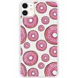 Apple Bedrukt siliconen hoesje compatibel met iPhone 11 Donuts