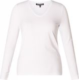 BASE LEVEL CURVY Alize Jersey Shirt - White - maat 0(46)