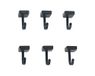 Wenko Jet, set van 6 praktische haken in minimalistisch industrieel design