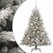 vidaXL Sapin de Noël artificiel avec boule de Noël 150 cm 150 LED Blanc chaud