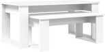 vidaXL Koffietafel Set Wit Bewerkt Hout 100 x 50 x 42 cm