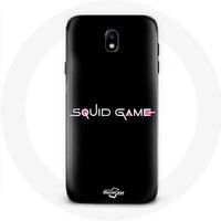 Maniacase Hoesje voor Samsung Galaxy J5 2017 Inktvis Game logo achtergrond Zwart