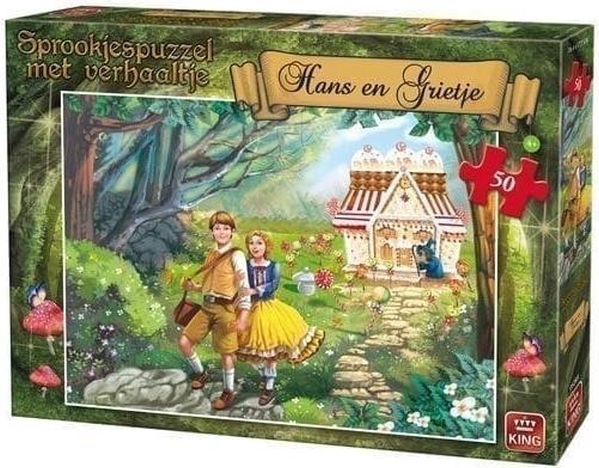 King Puzzel Sprookje Hans en Grietje - - 12 Stukjes