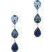 OTAZU Triple Drop Boucles d'oreilles Bleu Bleu Taille : OS | Boucles d'oreilles Outlet | Femme | Bleu