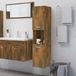 Maison Exclusive - Armoire de salle de bain, placage chêne fumé, 30x30x130 cm, panneau de fibres de bois