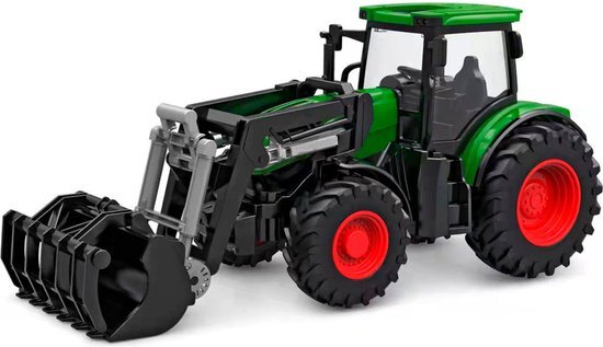 Kids Globe RC Tractor 2.4GHZ Met Licht En Frontlader 27cm Groen