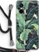Case Company® - Xiaomi Poco M5 Case with Cord - Banana Leaves - Black Cord - Full Protection