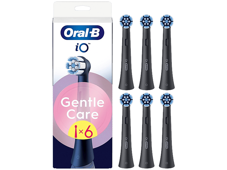 Oral-B iO Gentle Care Opzetborstels - 6 stuks - Zwart