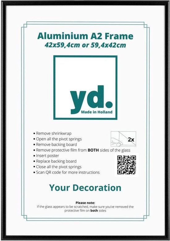 Fotolijst A2 42x59,4 cm - Aluminium - Zwart Mat - Aurora