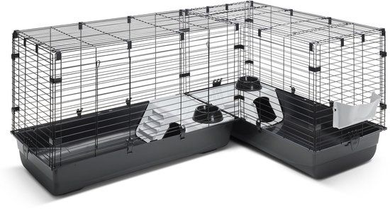 Savic Clubix Corner Knaagdierkooi Zwart - 148 x 50 x 63.5 cm