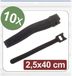 Quadrios 24CA319 Klittenband kabelbinder Om te bundelen Haak- en lusdeel (l x b) 400 mm x 25 mm Zwart 10 stuk(s)