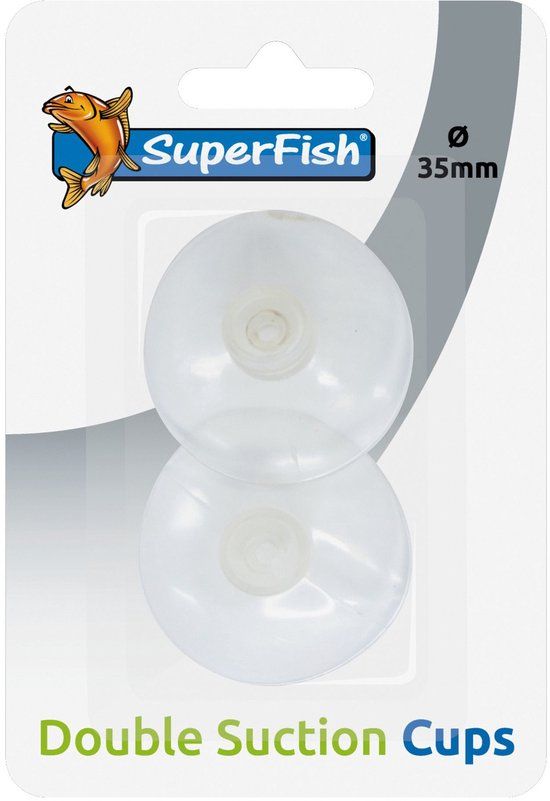Superfish Dubbele Zuignap - Aquarium Toebehoren - 35 mm 2 stuks