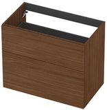 INNK Meuble bas 2L A-sym Décor Pour Poignées - 800x450x650 mm - Noyer chaud