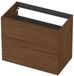 INNK Meuble bas 2L A-sym Décor Pour Poignées - 800x450x650 mm - Noyer chaud