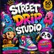 Street Drip Studio: 50 Bold Graffiti Coloring Pages with Drip Art, Cute Characters & Urban Street Designs