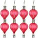 Cepewa LED ballonhanger - 8x - rood - H17 cm - luchtballon - tuinverlichting/buitenlamp