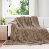 vidaXL Plaid camel 240 x 220 cm 1.36 kg fleece