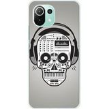 Xiaomi Mi 11 Lite Skull music bedrukt siliconen hoesje