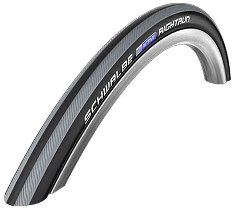 Schwalbe Rightrun Active Clincher Tyre 22x1.00"" for Wheelchair, black/grey stripes