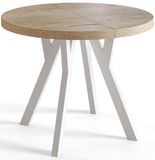 ALPİ Halifax Ronde Tafel Uitschuifbare, Eettafel, Diameter 90 cm - 190 cm, Verzameling Ovo