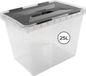 Sunware Onyx opbergbox 25L - 42.4x28.1x31.3 cm - Transparant/Grijs