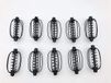 Dailygoods Distributeur d'appâts - 10 Pièces Matériel de pêche - Carpe/Brème - Noir - Métal