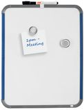 Nobo Mini Magnetisch Whiteboard met Smal Frame, Draagbaar, Aan de Muur te Bevestigen, in Horizontale of Verticale Positie, Geïntegreerde Handvatten en Markerclip, 360 x 280 Millimeter, QB05442ASTD