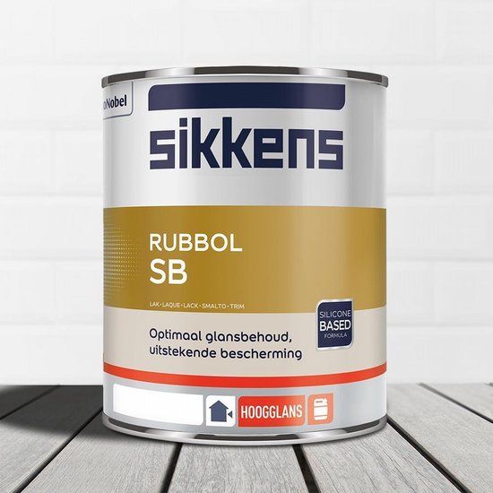 Sikkens Rubbol SB - 2,5 liter - Ral 9010 - Zijdeglans - Buitenlak