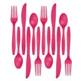Creative Converting Set de couverts en plastique - 96 Pièces - Rose - Réutilisable