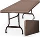 tillvex Table de jardin, pliable, aspect rotin, 180 x 75 cm