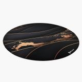 Arozzi Zona Round Floor Pad Zwart, Goud Microvezel, Rubber