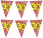 Paperdreams Verjaardag 30 jaar thema vlaggetjes - 2x - feestversiering - 10m - folie - dubbelzijdig
