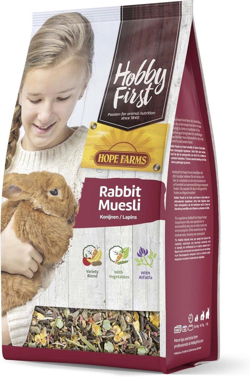 Hobby First Hope Farms Rabbit Muesli - Konijnenvoer - 2.5 kg