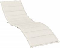 vidaXL Ligbedkussen 200x70x4 cm stof gemêleerd crèmekleurig