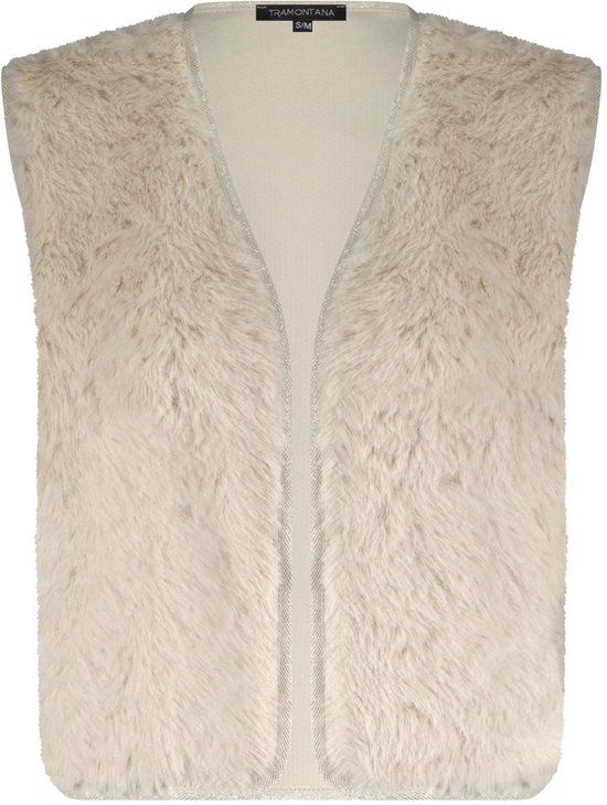 Tramontana Faux Fur Vest Beige