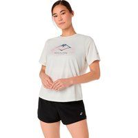 ASICS Fujitrail Logo Hardloopshirt Dames - beige, Maat M