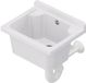 QLS Lavabo Blanc 42x34x24 cm en Plastique - Inclus Siphon - pour Jardin et Buanderie