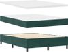 vidaXL Boxspringbed met hoofdeinde, donkergroen, 200 x 140 cm, fluweel